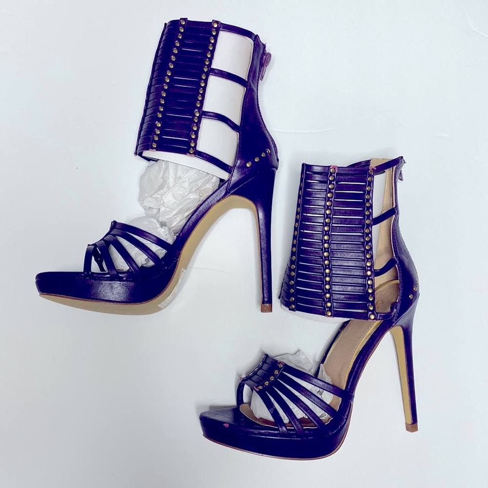 Sz 8- Sanje Dark Purple Heel (Never Worn)